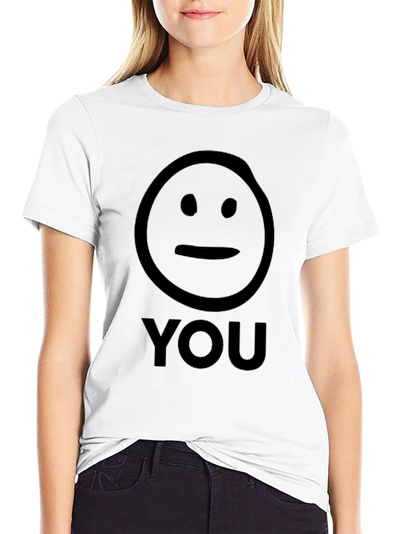 Neutral Face You Graphic T-Shirt - Unisex Black Tee