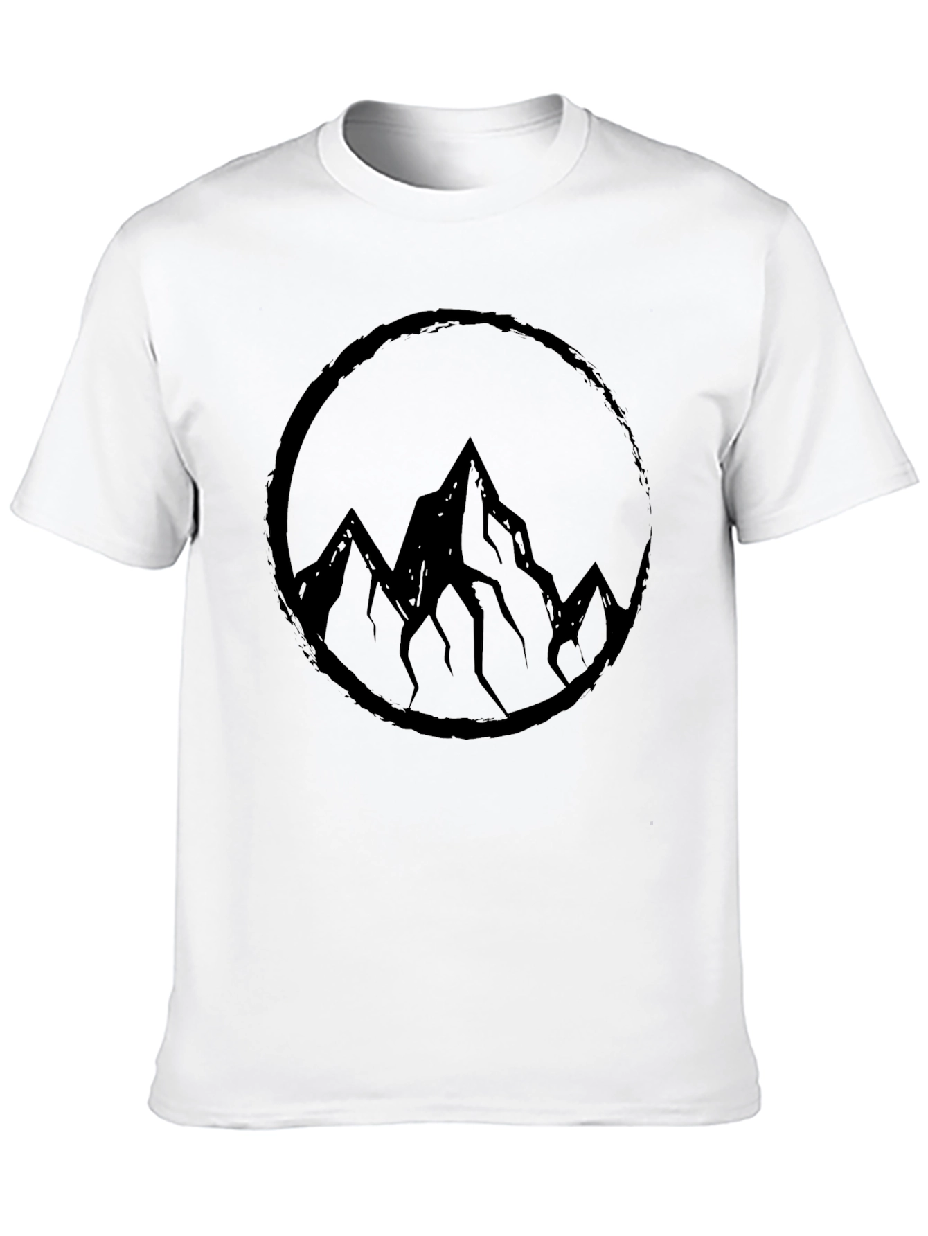 Mountain Circle Graphic Tee - Black Cotton Blend