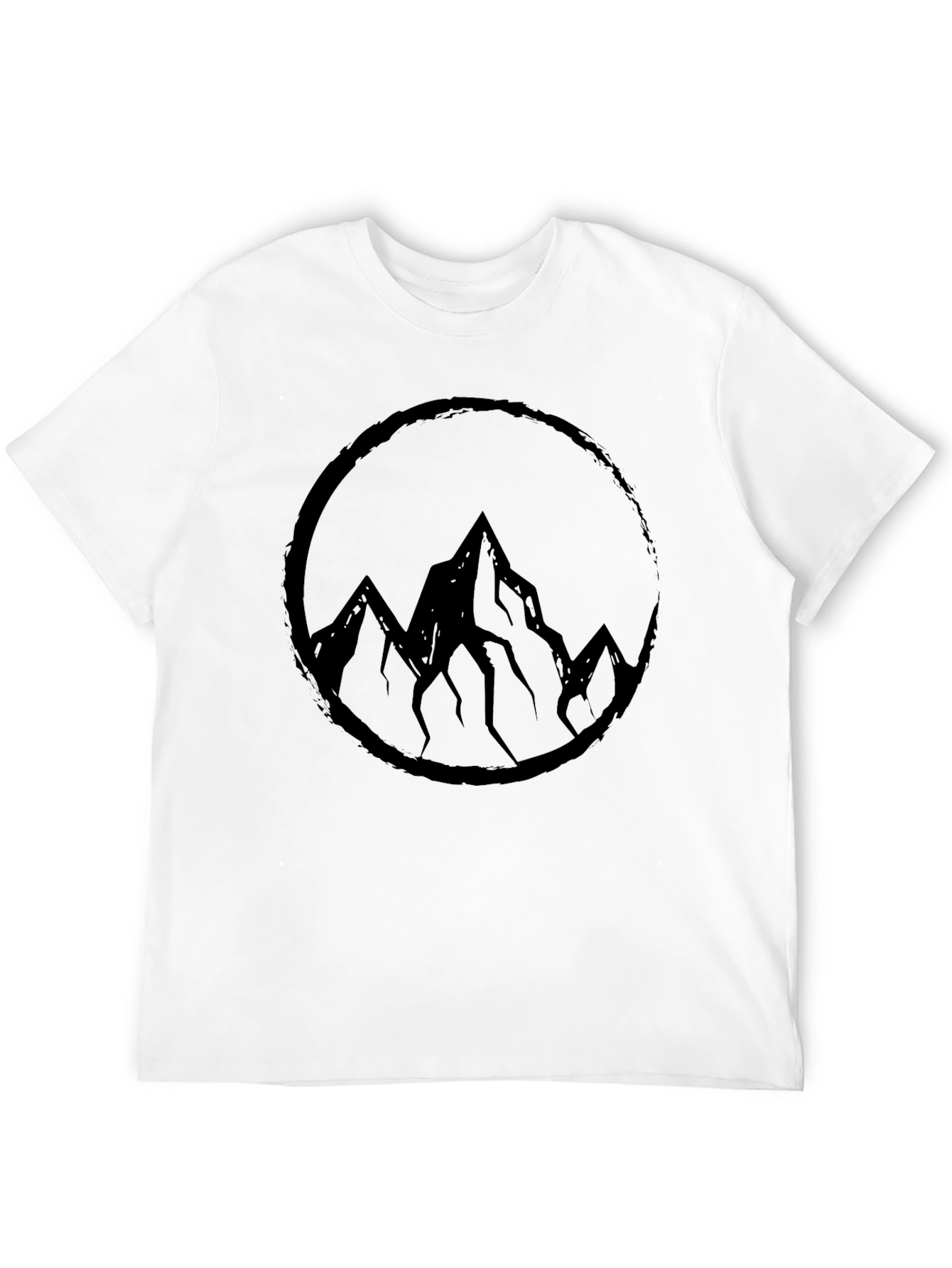 Mountain Circle Graphic Tee - Black Cotton Blend