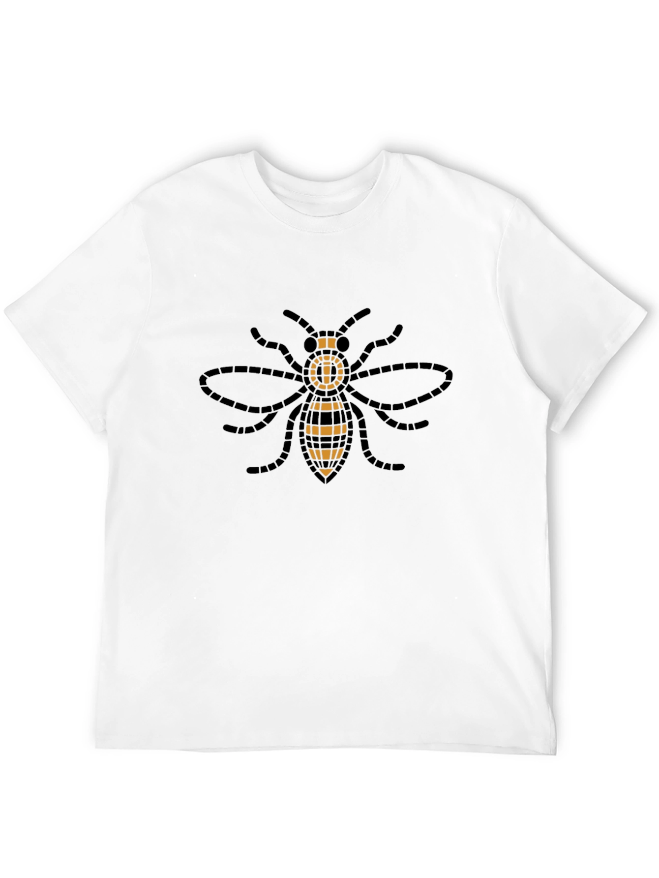 Geometric Bee Graphic Tee - Stylish Black T-Shirt