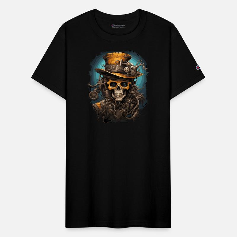 Steampunk zombie skull