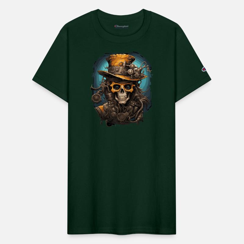 Steampunk zombie skull