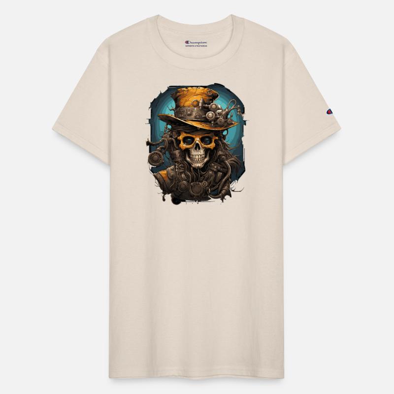 Steampunk zombie skull