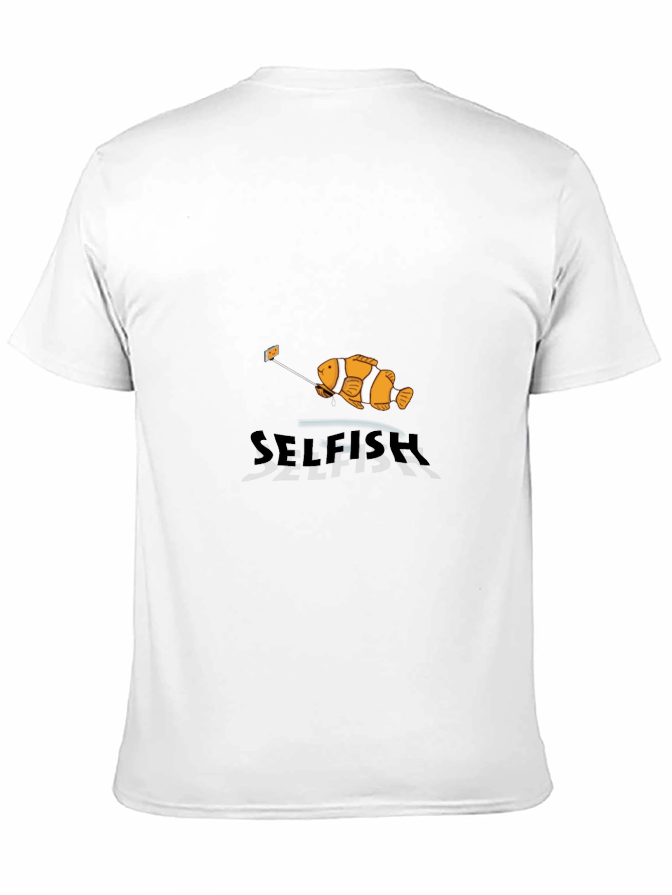 Selfish Fish Graphic Tee - Black Cotton T-Shirt