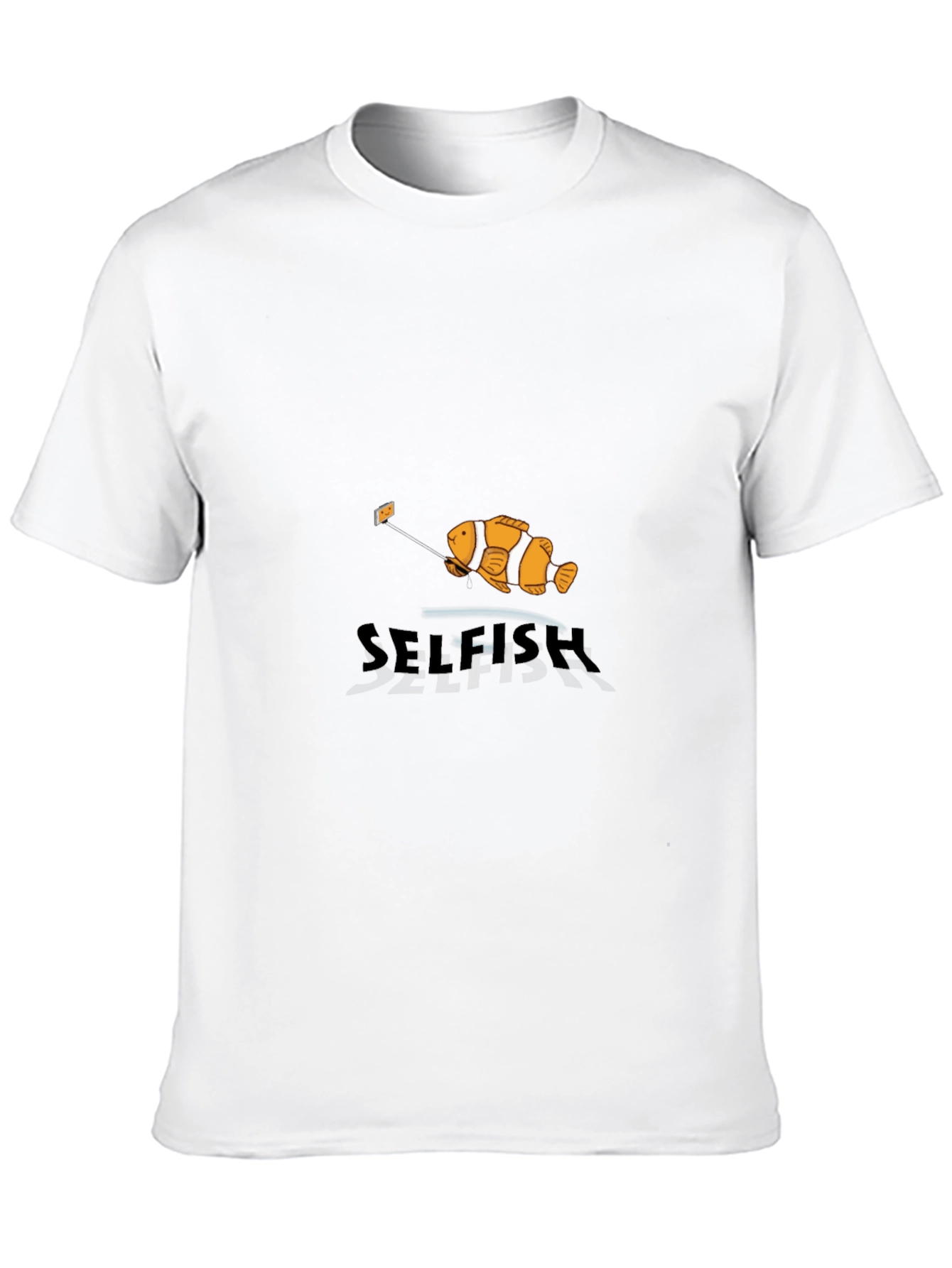 Selfish Fish Graphic Tee - Black Cotton T-Shirt
