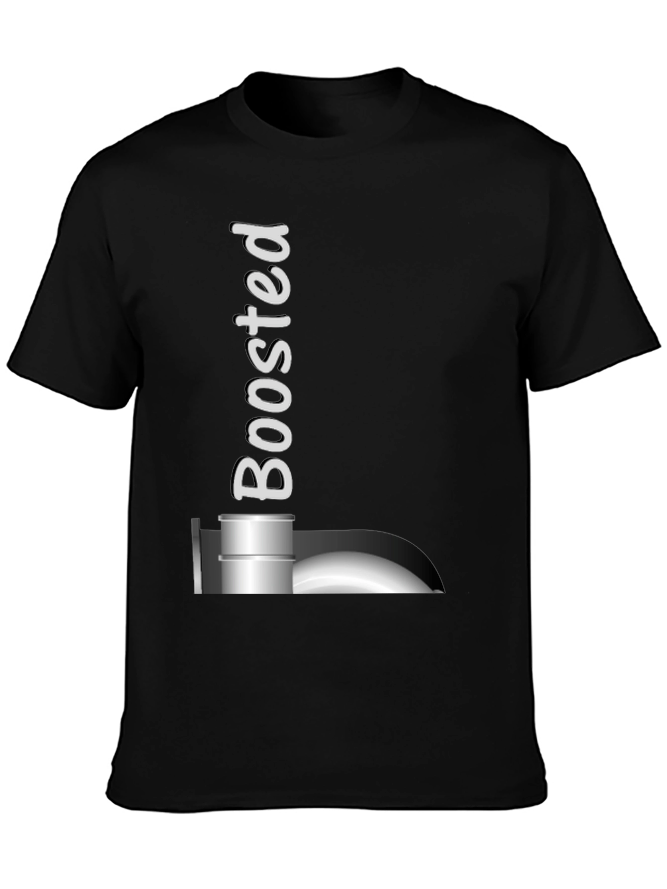 Boosted Black T-Shirt: Turbocharged Style!