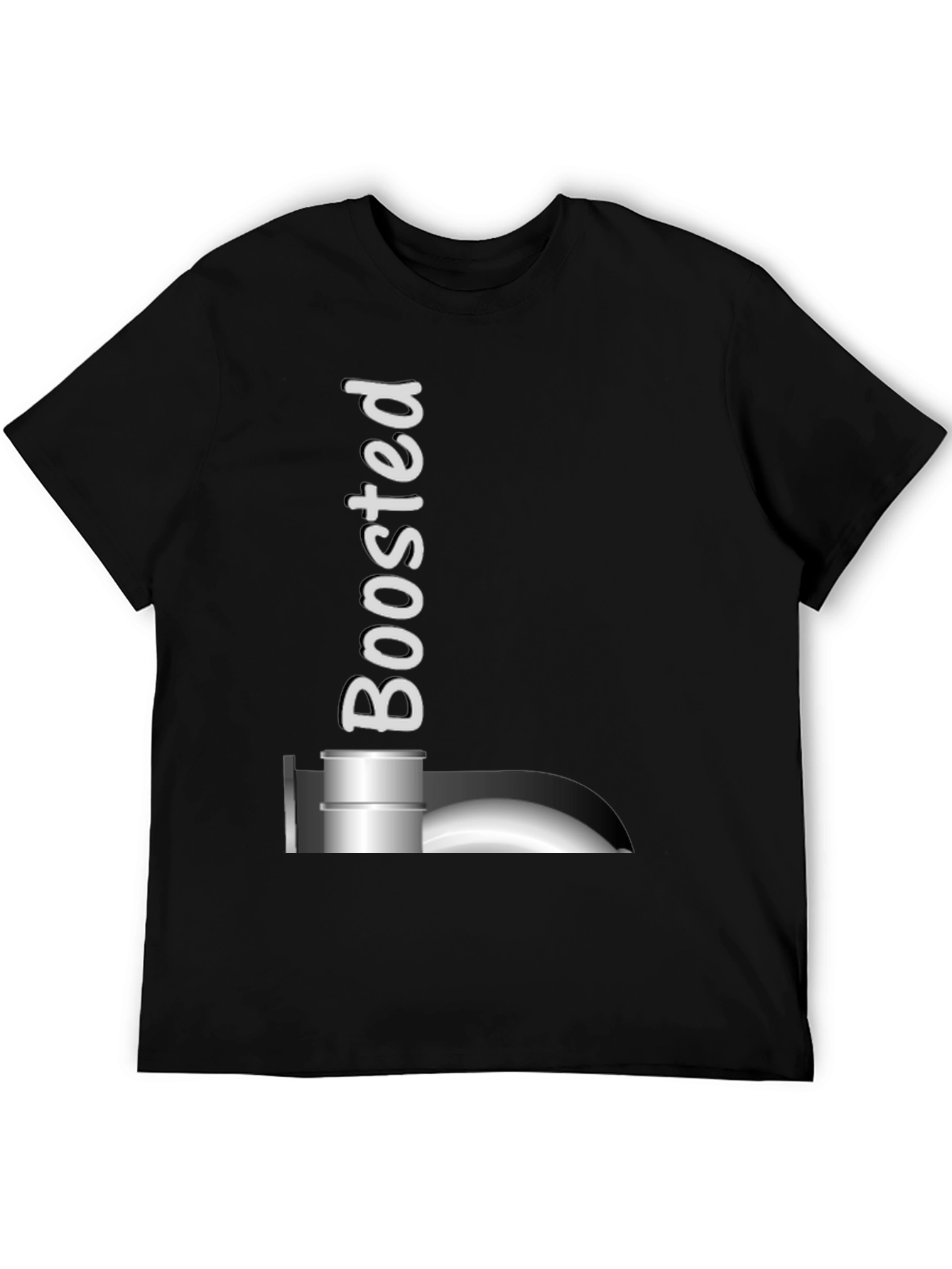 Boosted Black T-Shirt: Turbocharged Style!