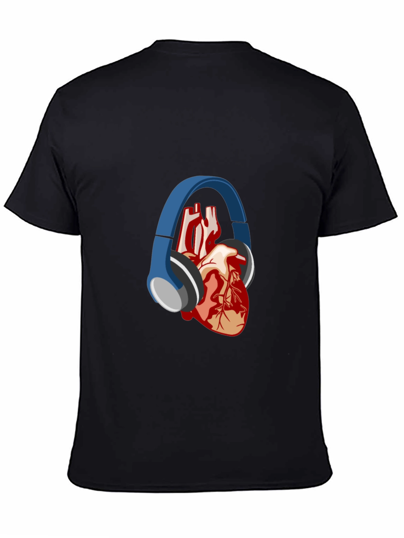 Heartbeat Headphones T-Shirt - Music Lover Tee