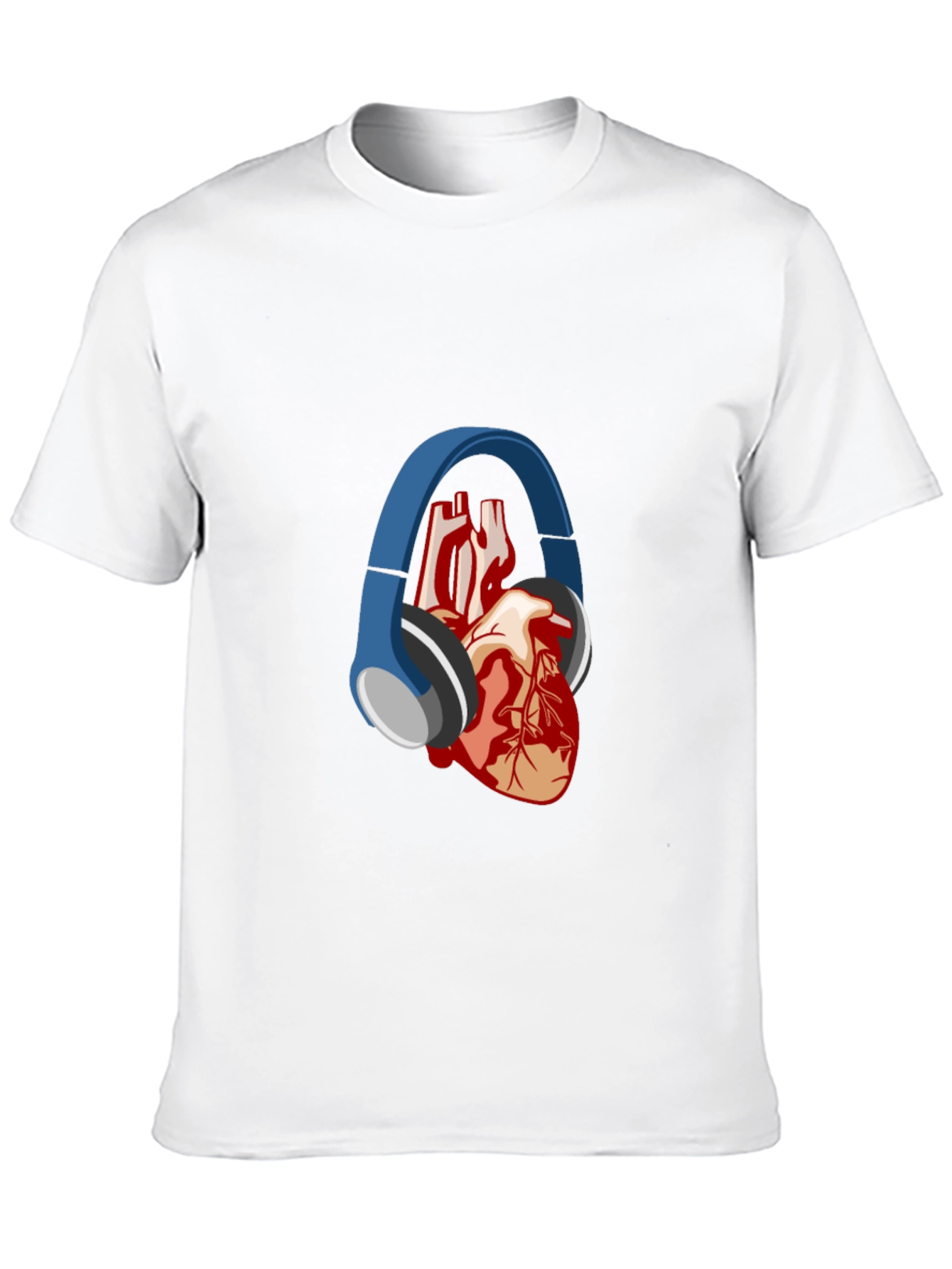 Heartbeat Headphones T-Shirt - Music Lover Tee
