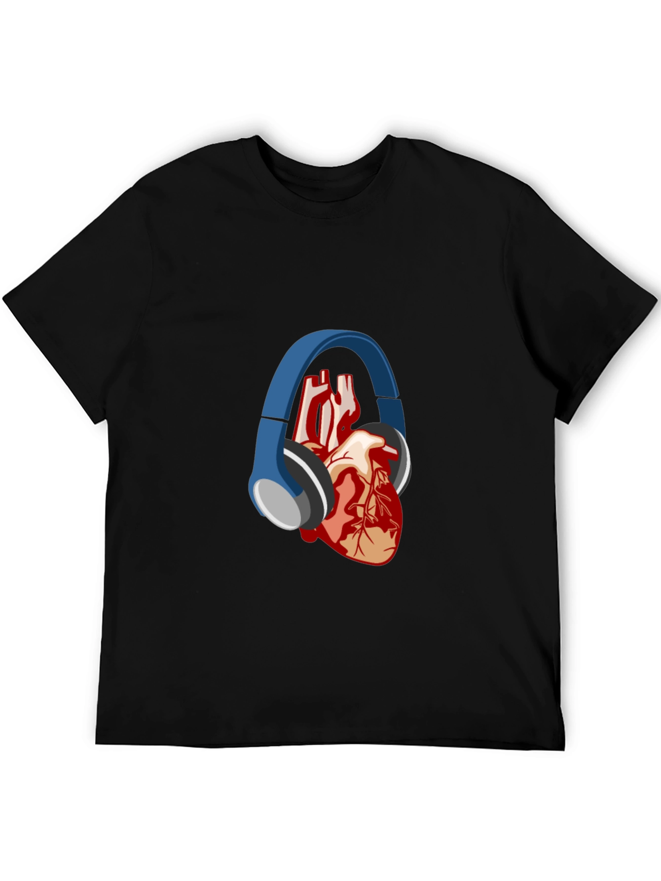 Heartbeat Headphones T-Shirt - Music Lover Tee