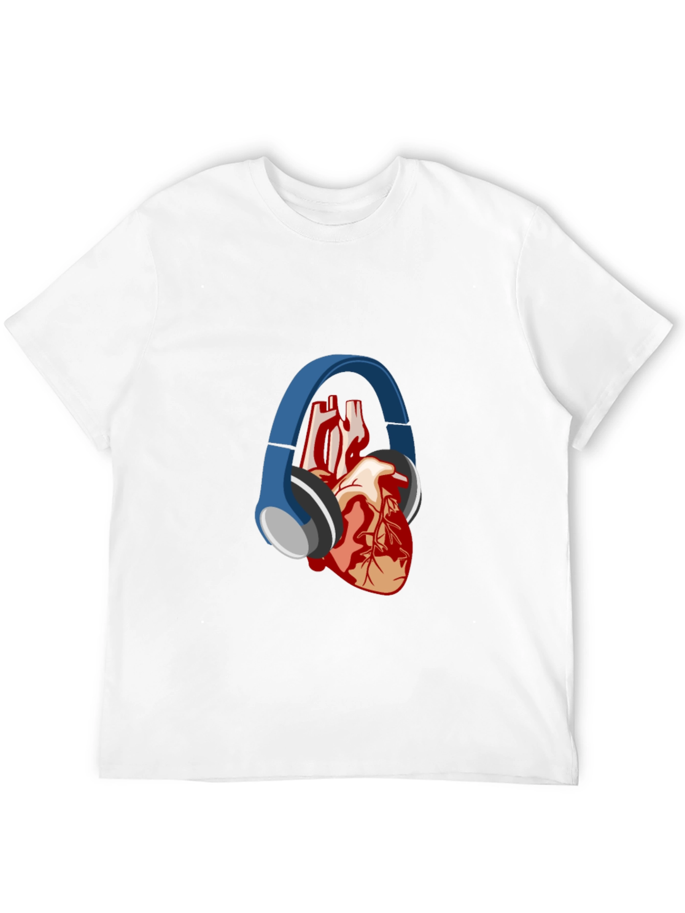 Heartbeat Headphones T-Shirt - Music Lover Tee