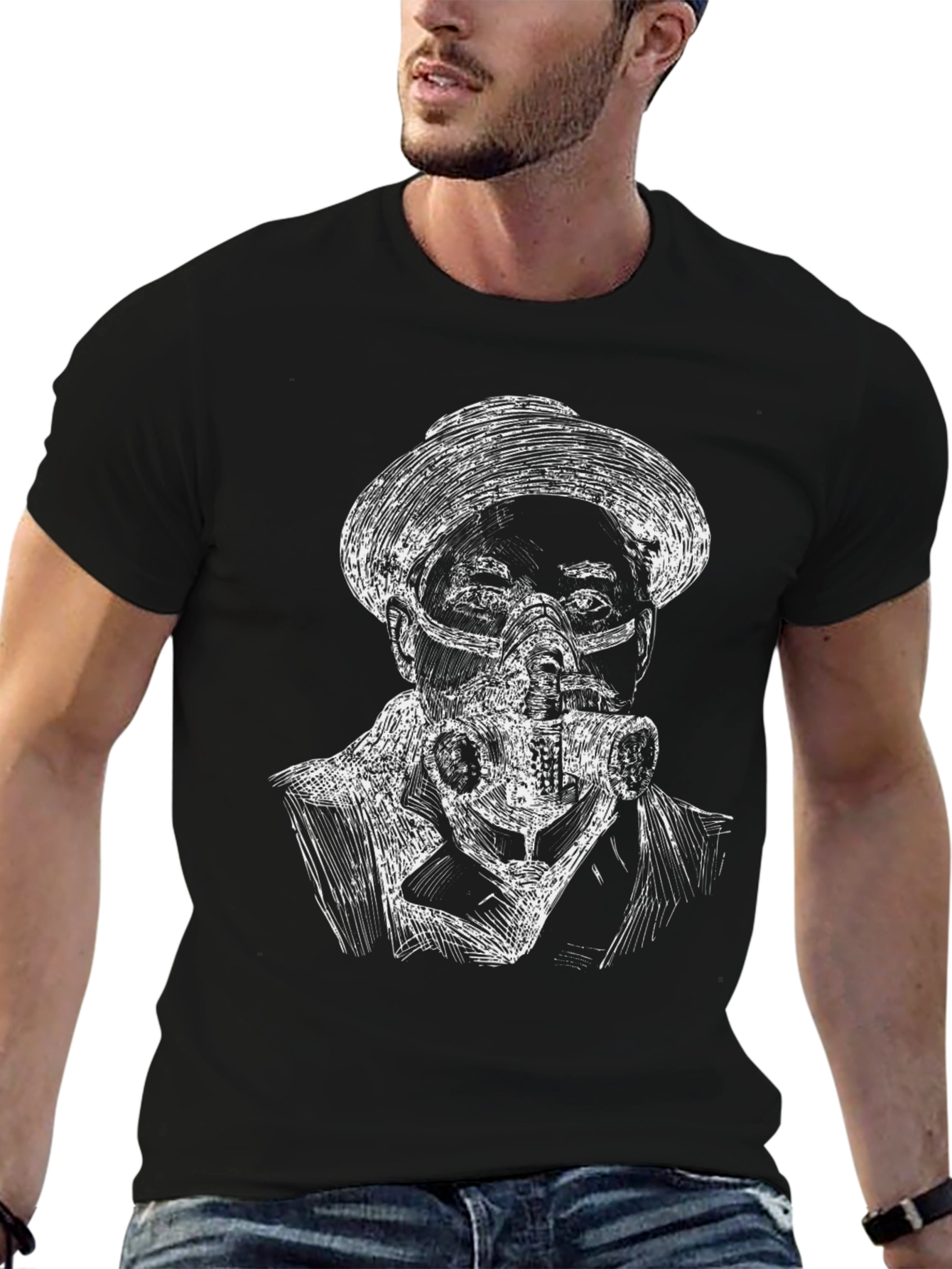 Steampunk Mask Tee - Edgy Graphic T-Shirt