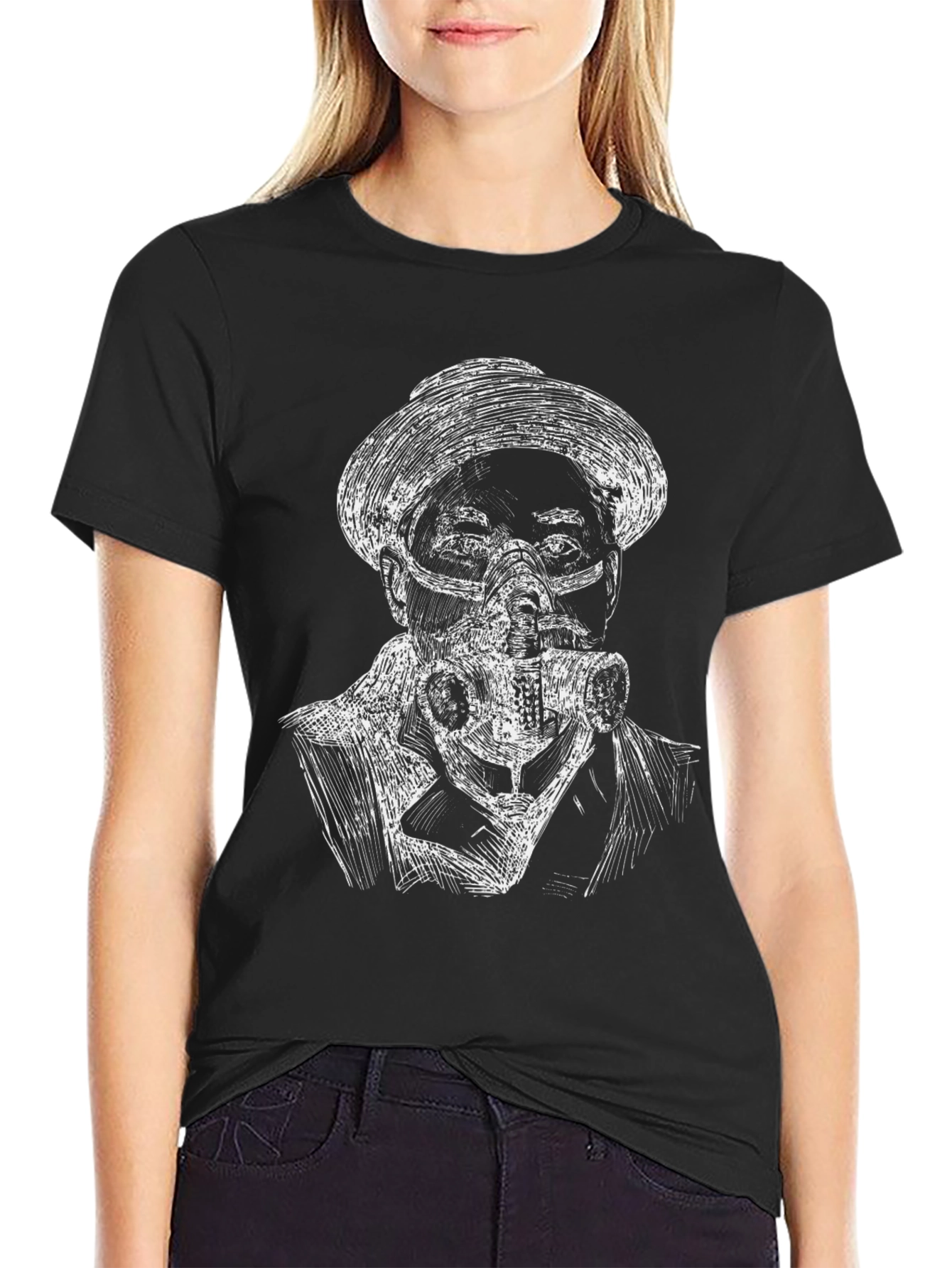 Steampunk Mask Tee - Edgy Graphic T-Shirt