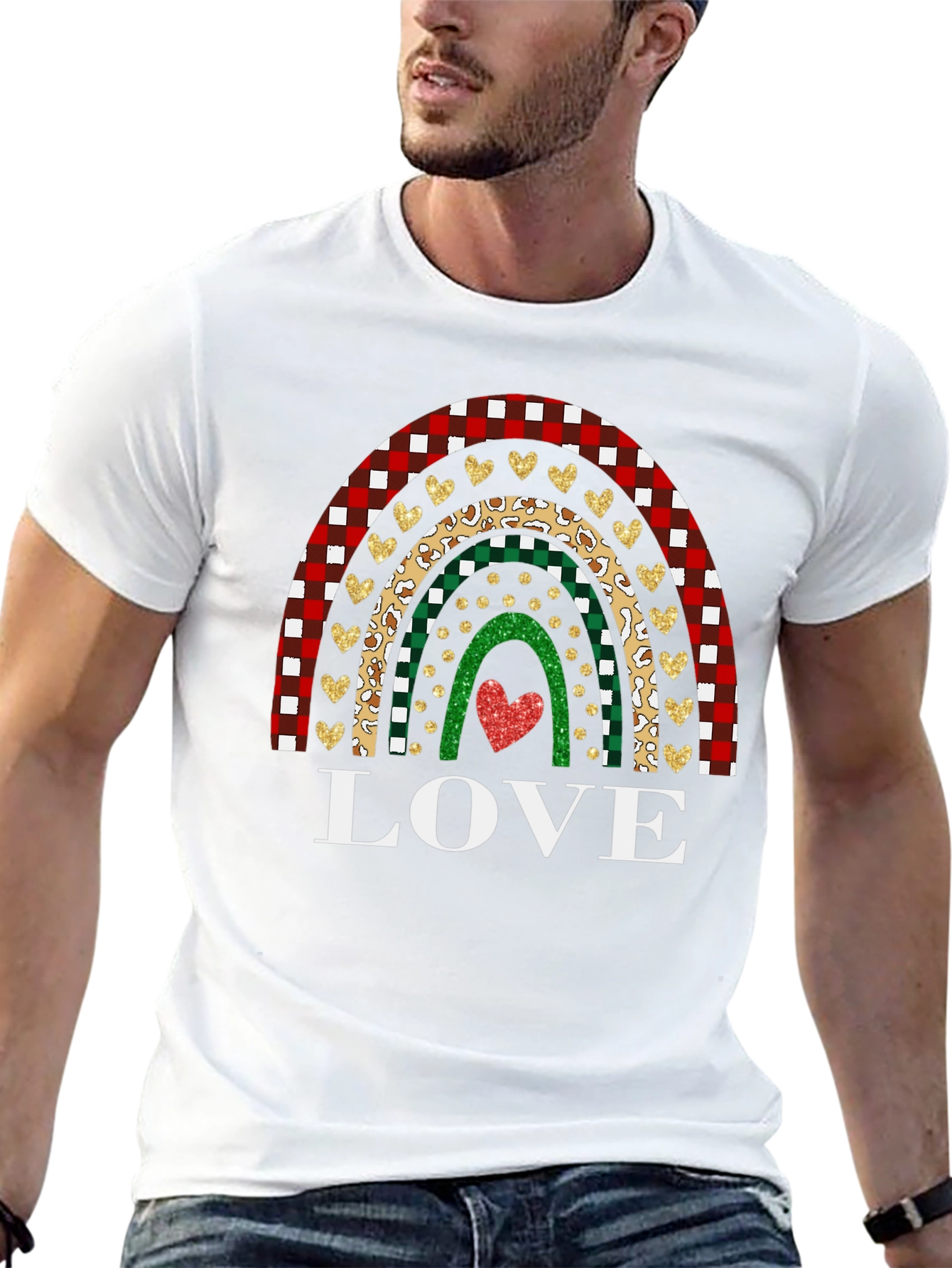 Love Rainbow Graphic Tee - Valentines Day Shirt