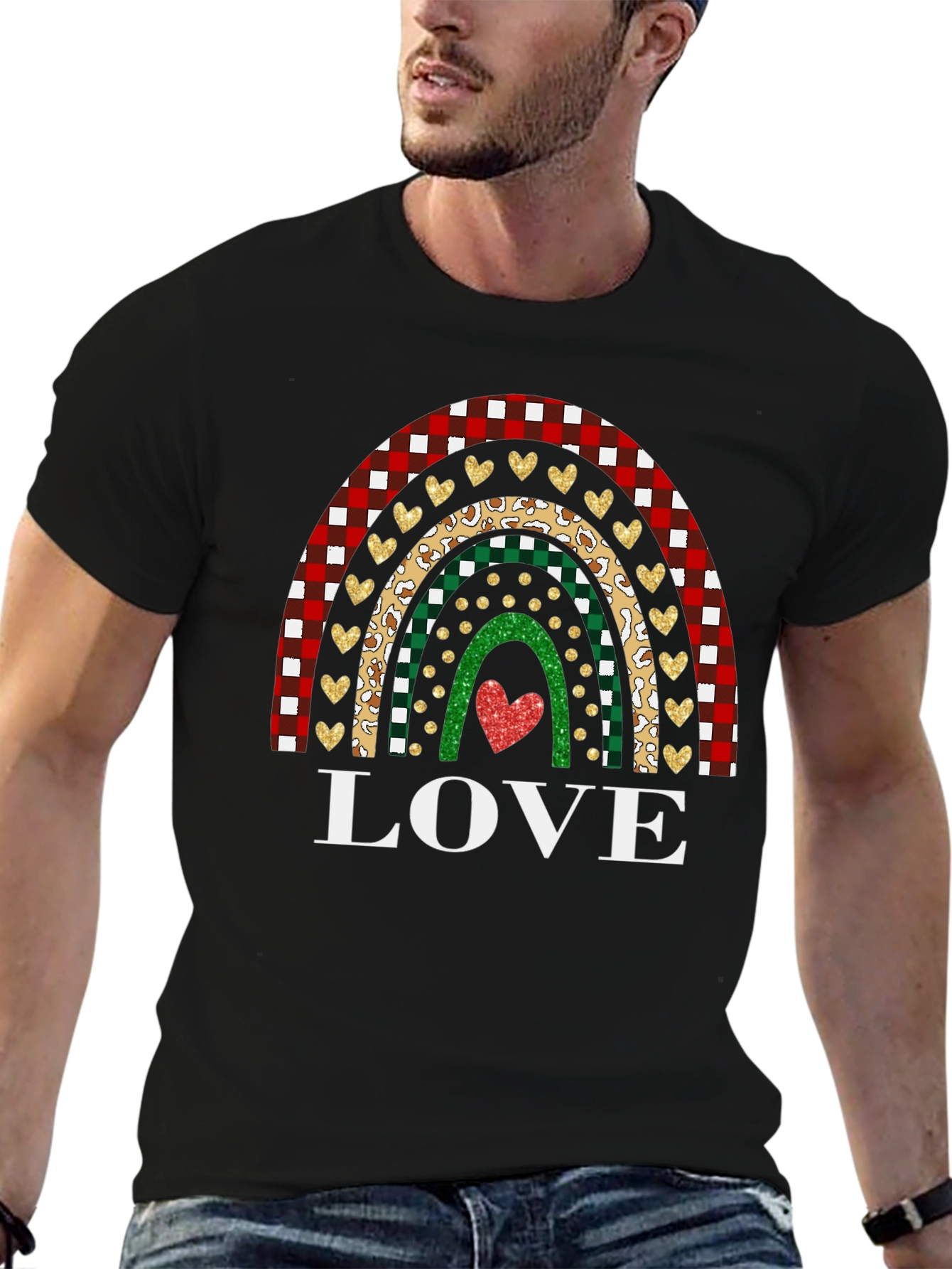 Love Rainbow Graphic Tee - Valentines Day Shirt