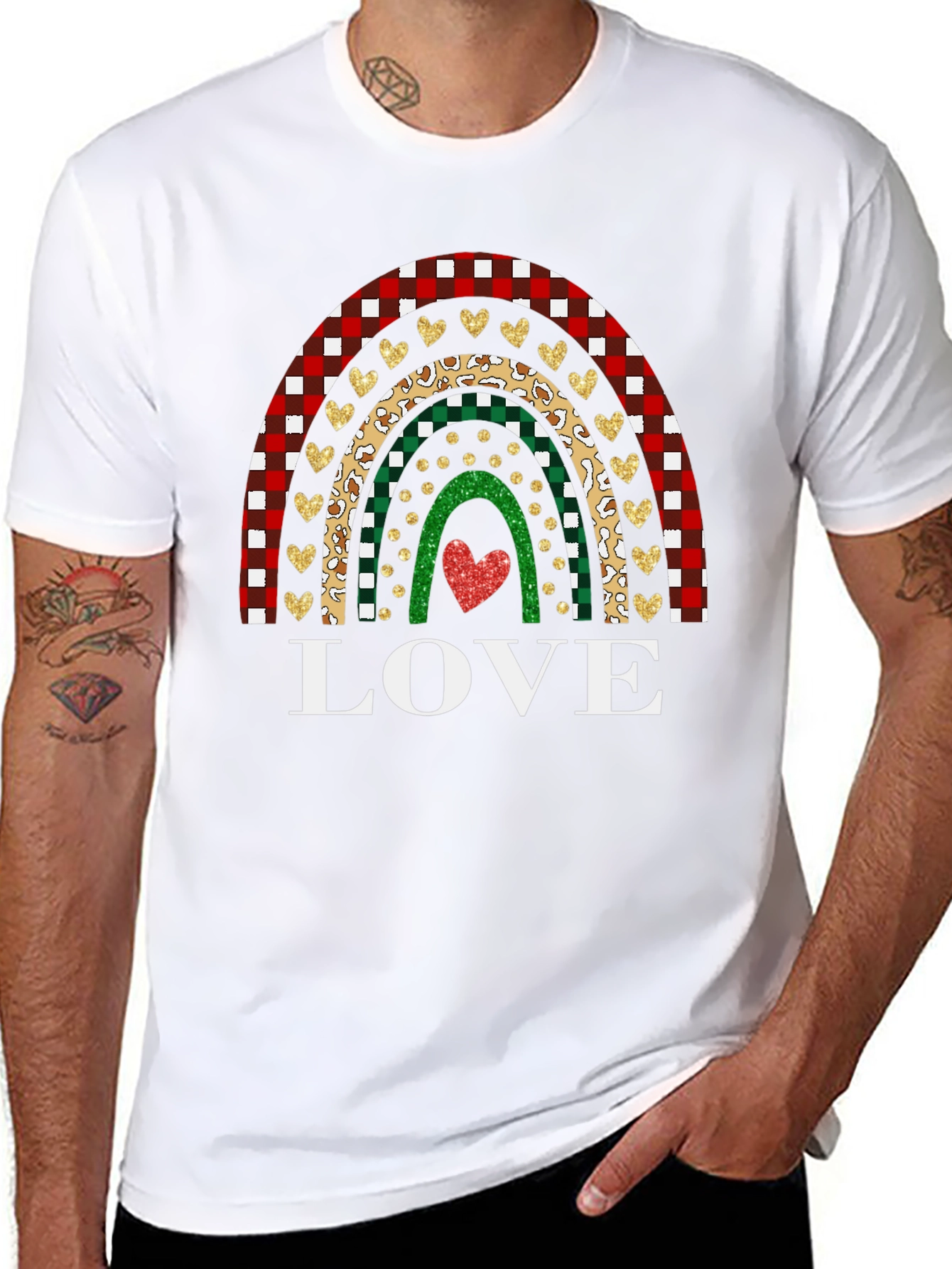 Love Rainbow Graphic Tee - Valentines Day Shirt