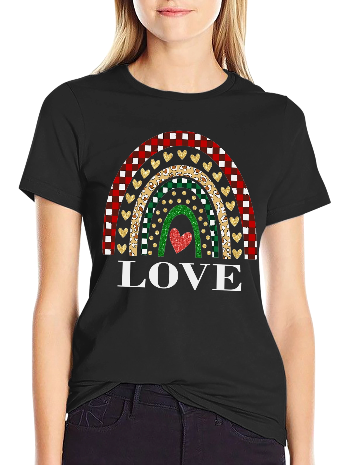 Love Rainbow Graphic Tee - Valentines Day Shirt