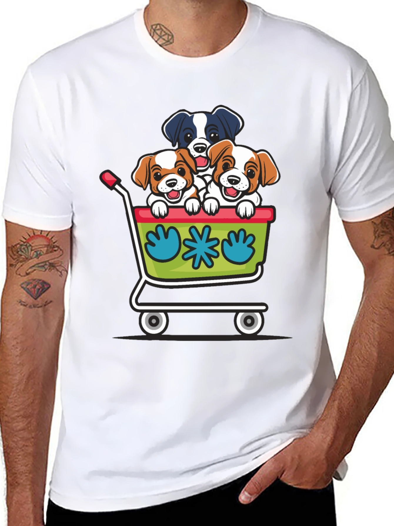 Puppy Cart Graphic Tee