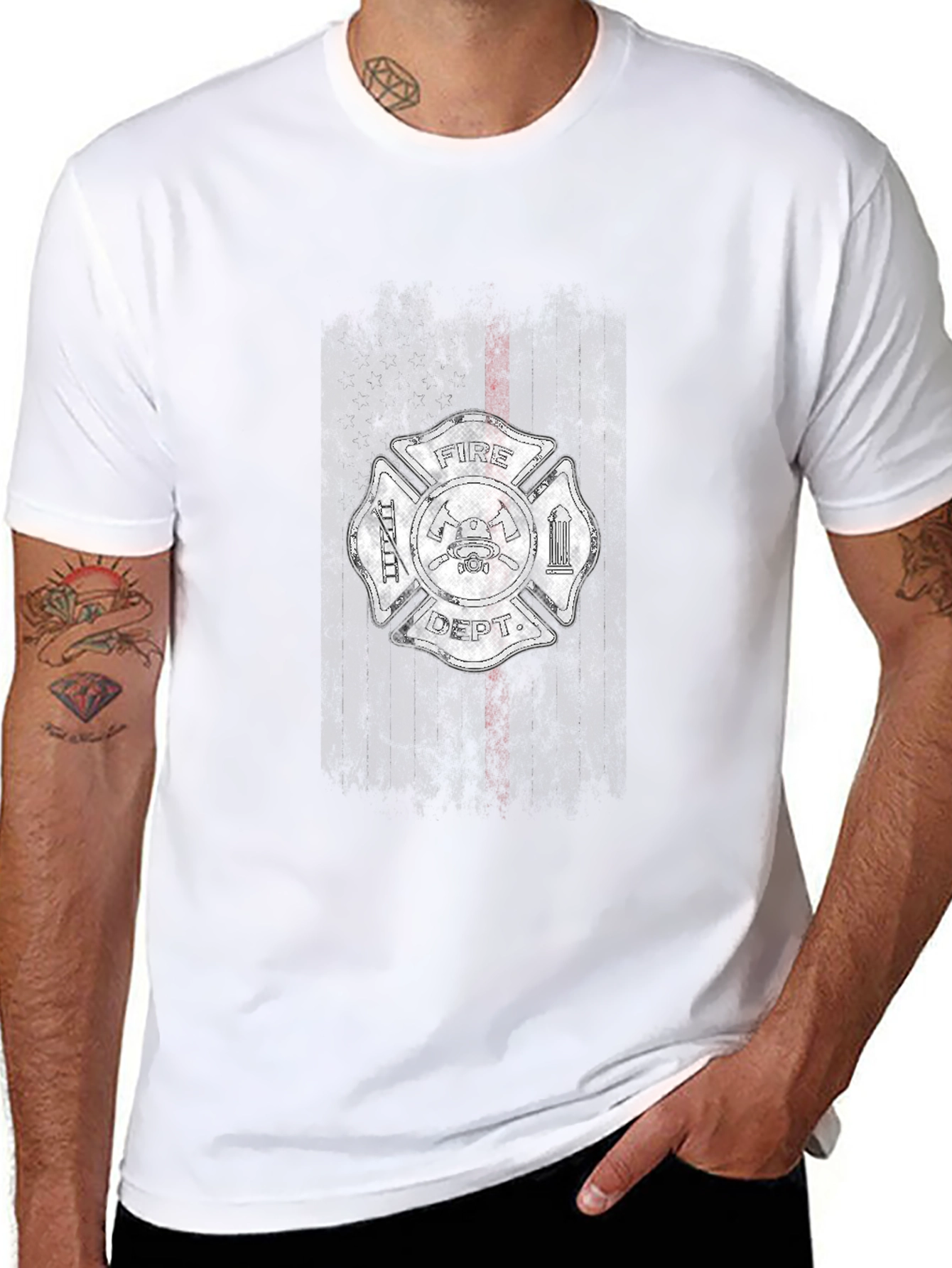 Fire Dept. Black Graphic Tee