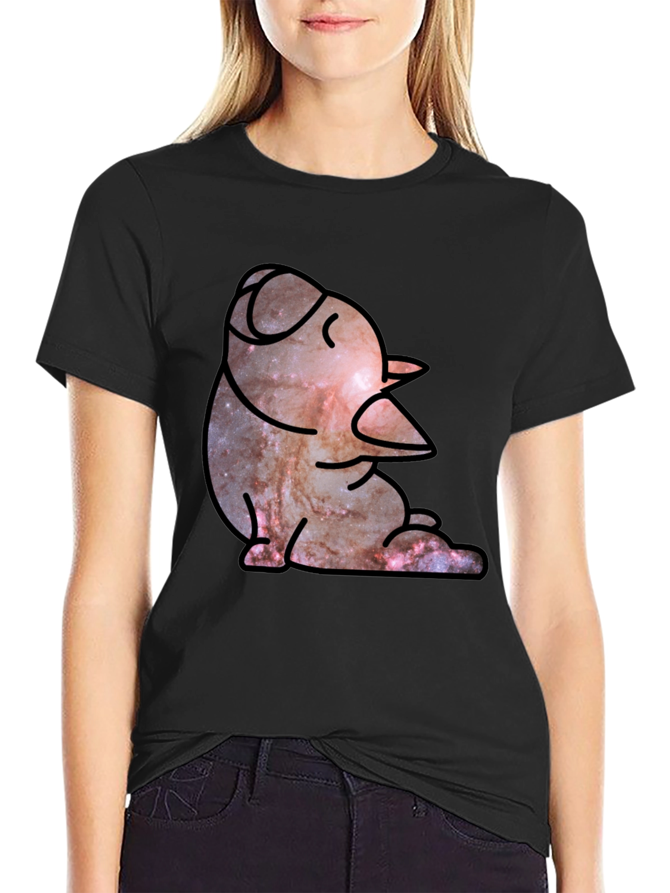 Galaxy Chick T-Shirt - Quirky Space Tee