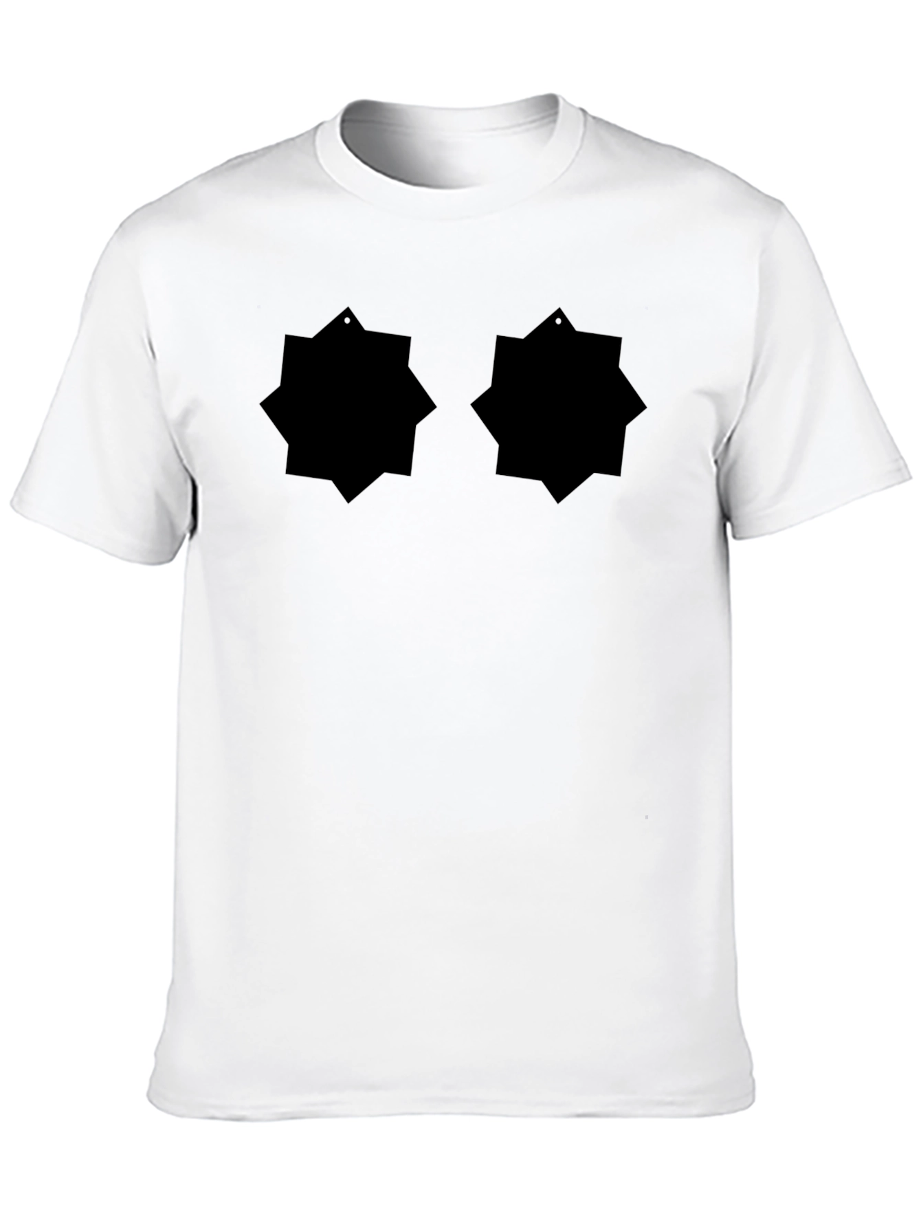 Black Graphic Tee - Abstract Design
