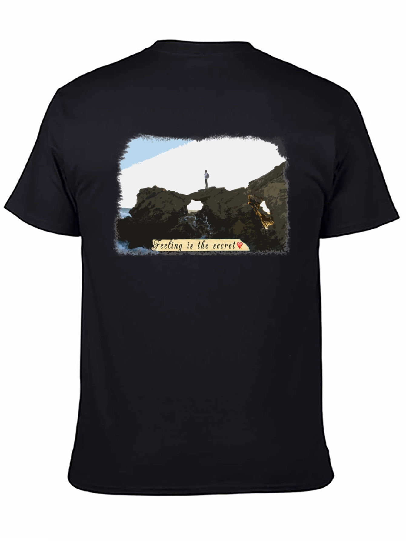 Scenic Beach T-Shirt - Feeling is the Secret