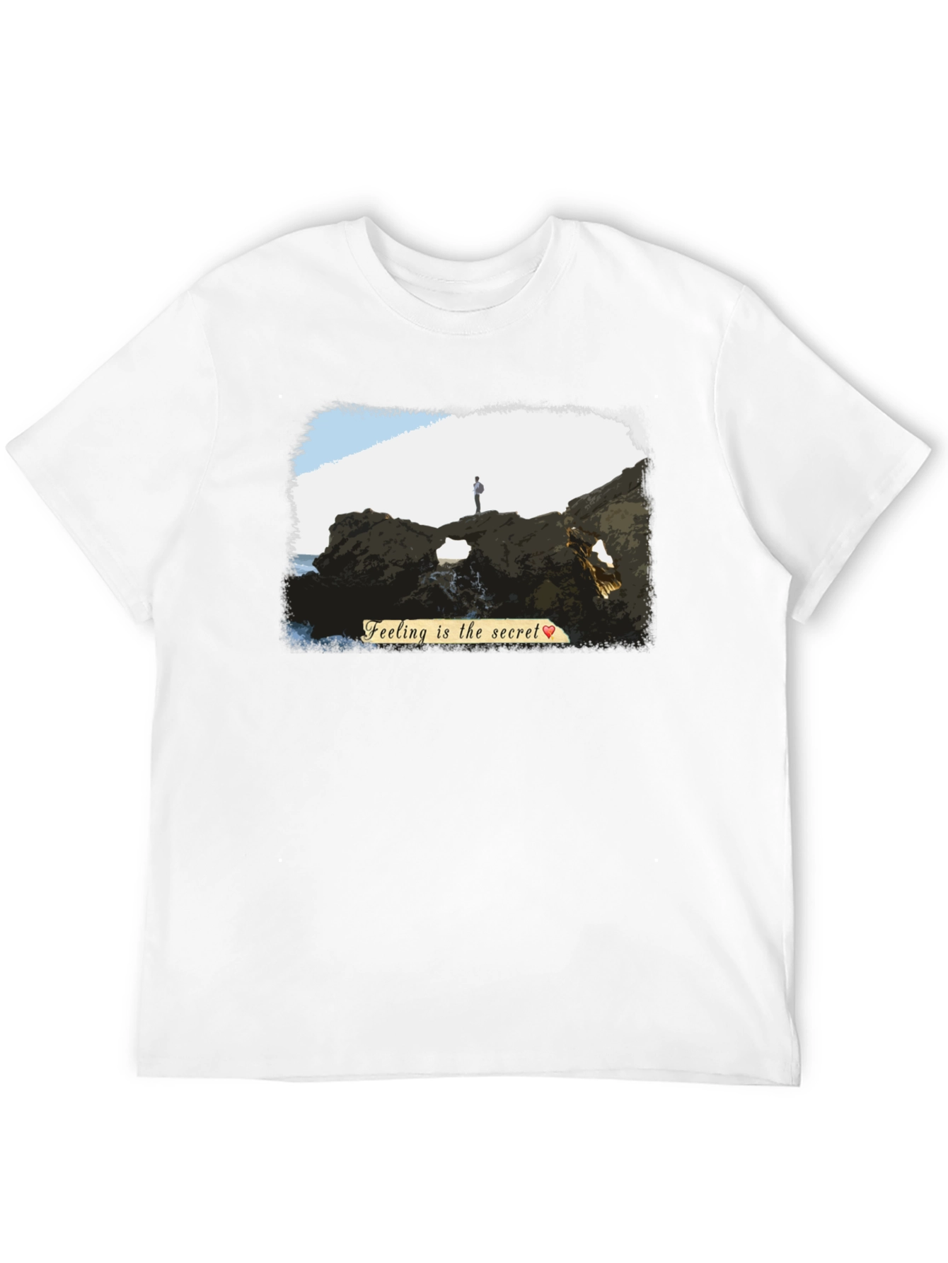 Scenic Beach T-Shirt - Feeling is the Secret