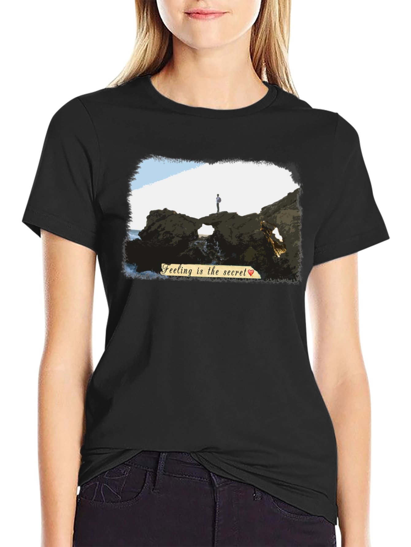 Scenic Beach T-Shirt - Feeling is the Secret