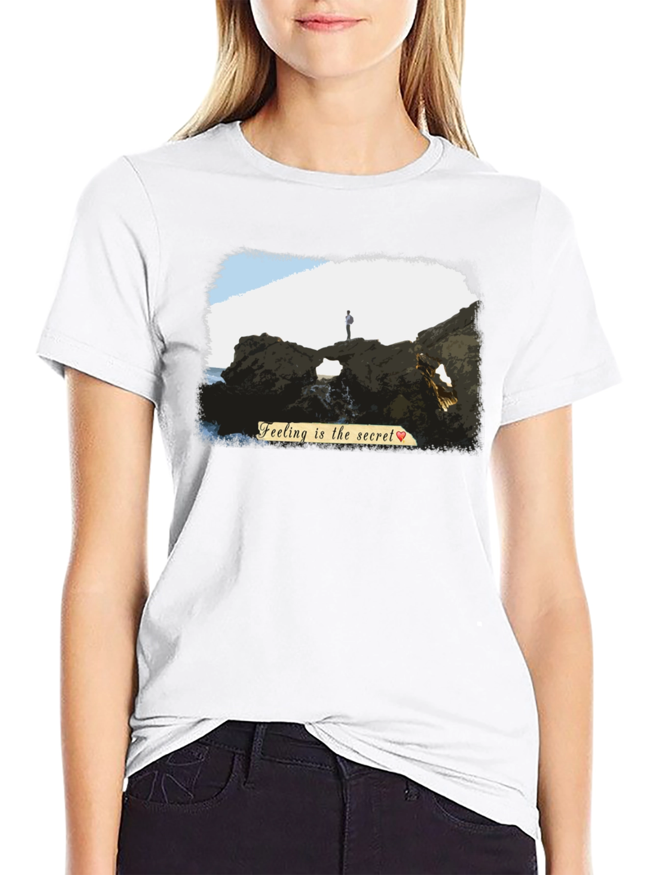 Scenic Beach T-Shirt - Feeling is the Secret