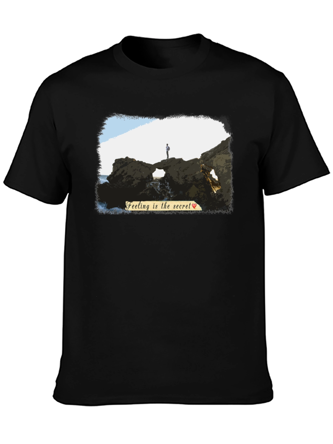 Scenic Beach T-Shirt - Feeling is the Secret