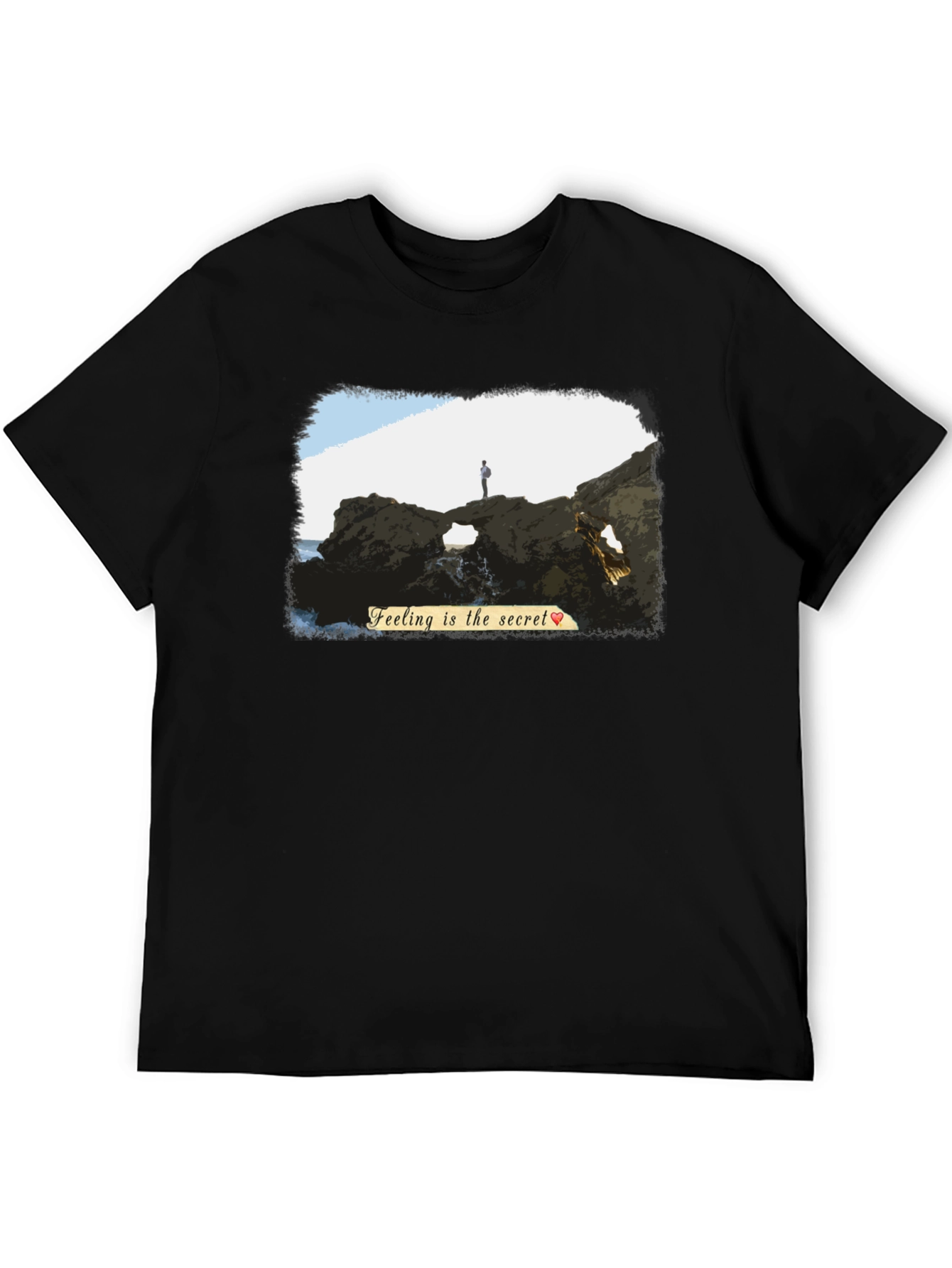 Scenic Beach T-Shirt - Feeling is the Secret