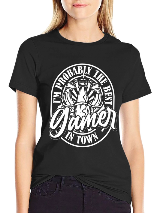 Gamer in Town Black Graphic Tee
