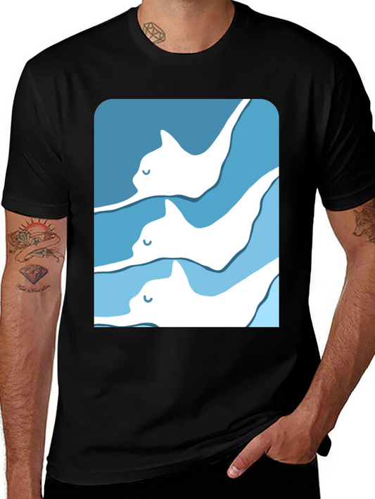 Manta Ray Graphic Tee - Cool Ocean Design T-Shirt
