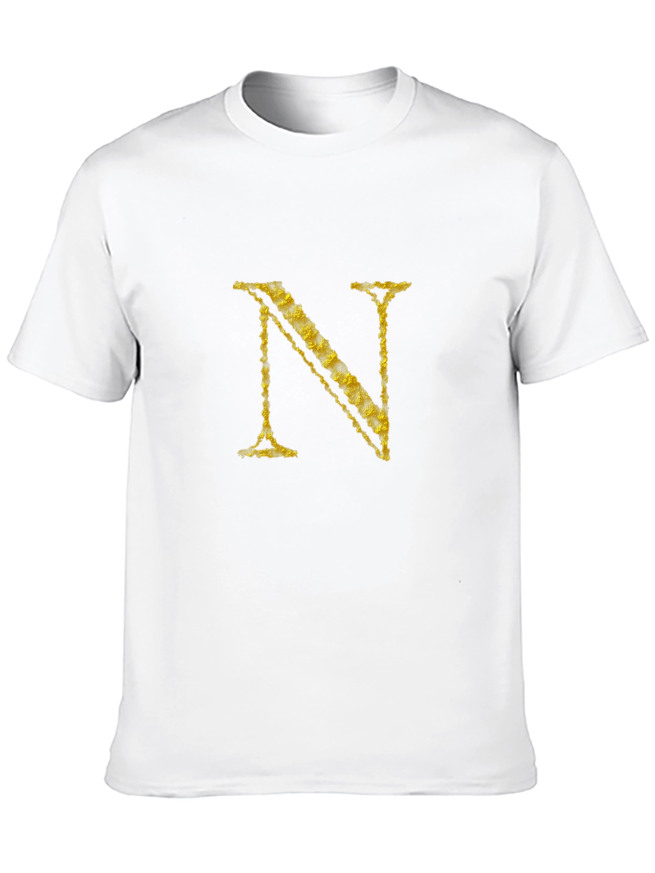 Letter N Graphic Black T-Shirt