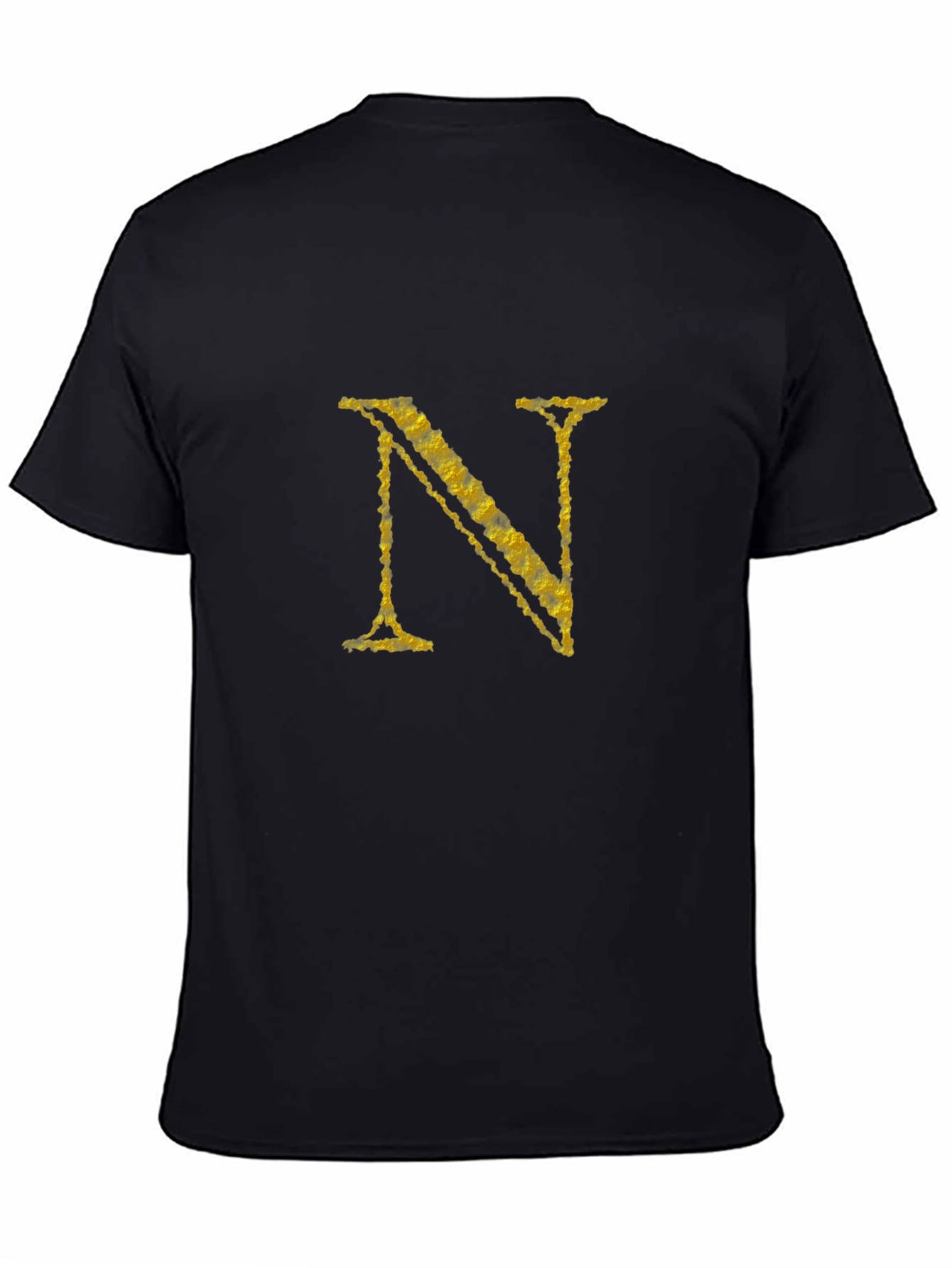 Letter N Graphic Black T-Shirt