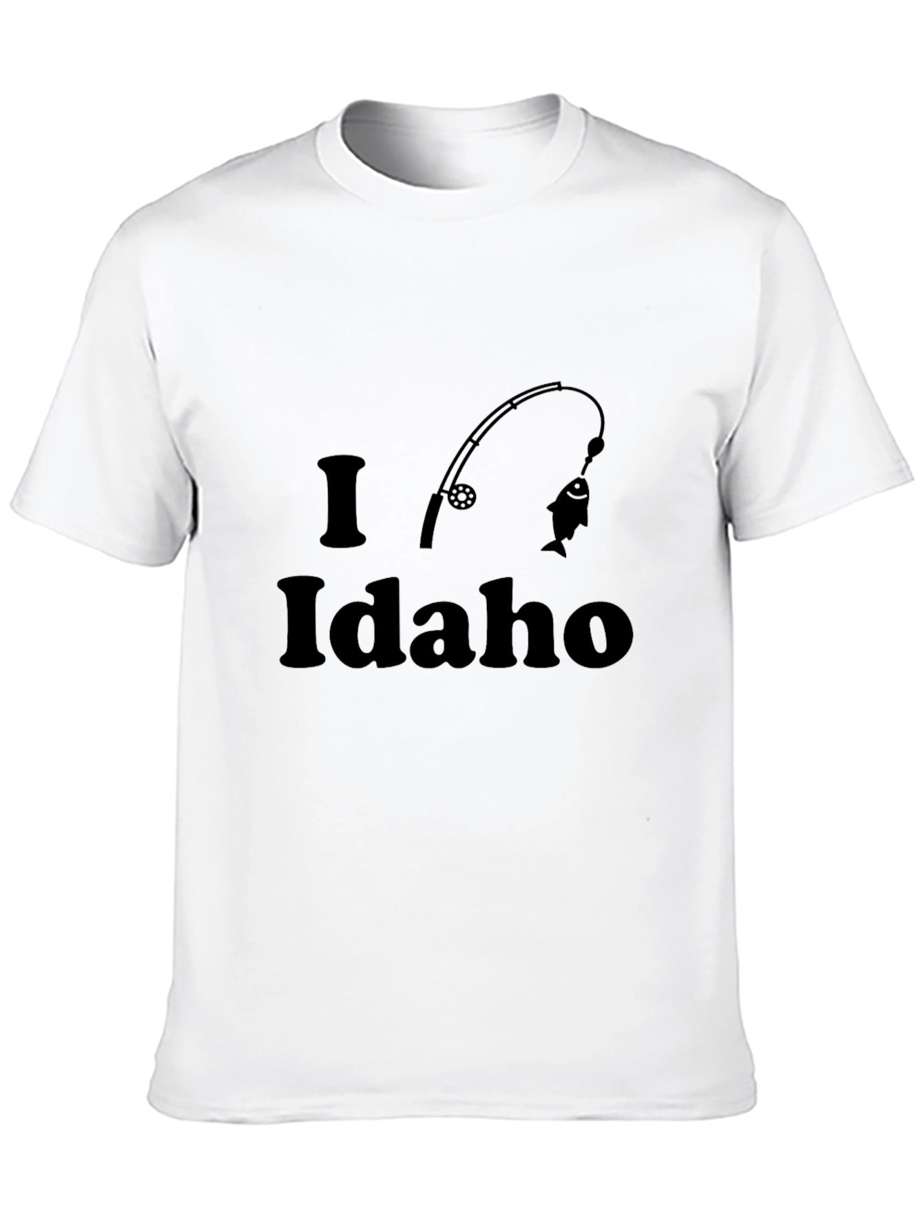 I Love Idaho Fishing Black T-Shirt