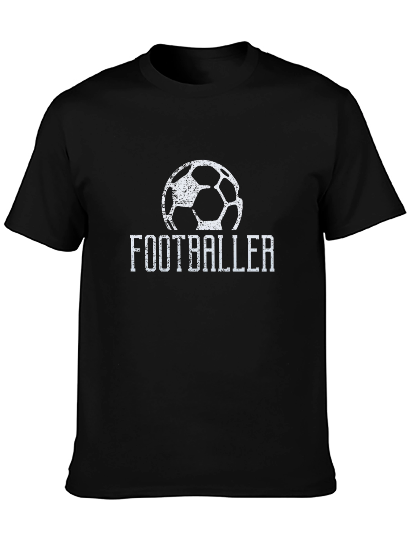Footballer Graphic T-Shirt - Black Cotton Tee