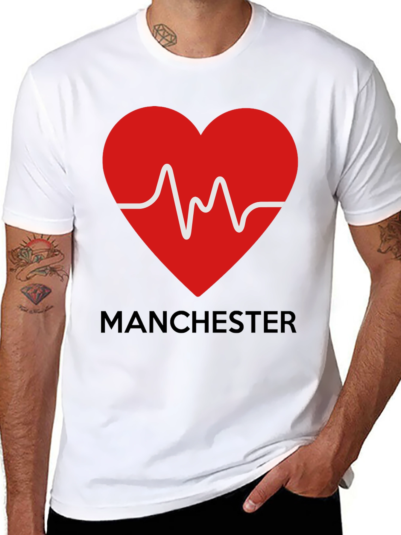 Manchester Heartbeat Graphic T-Shirt