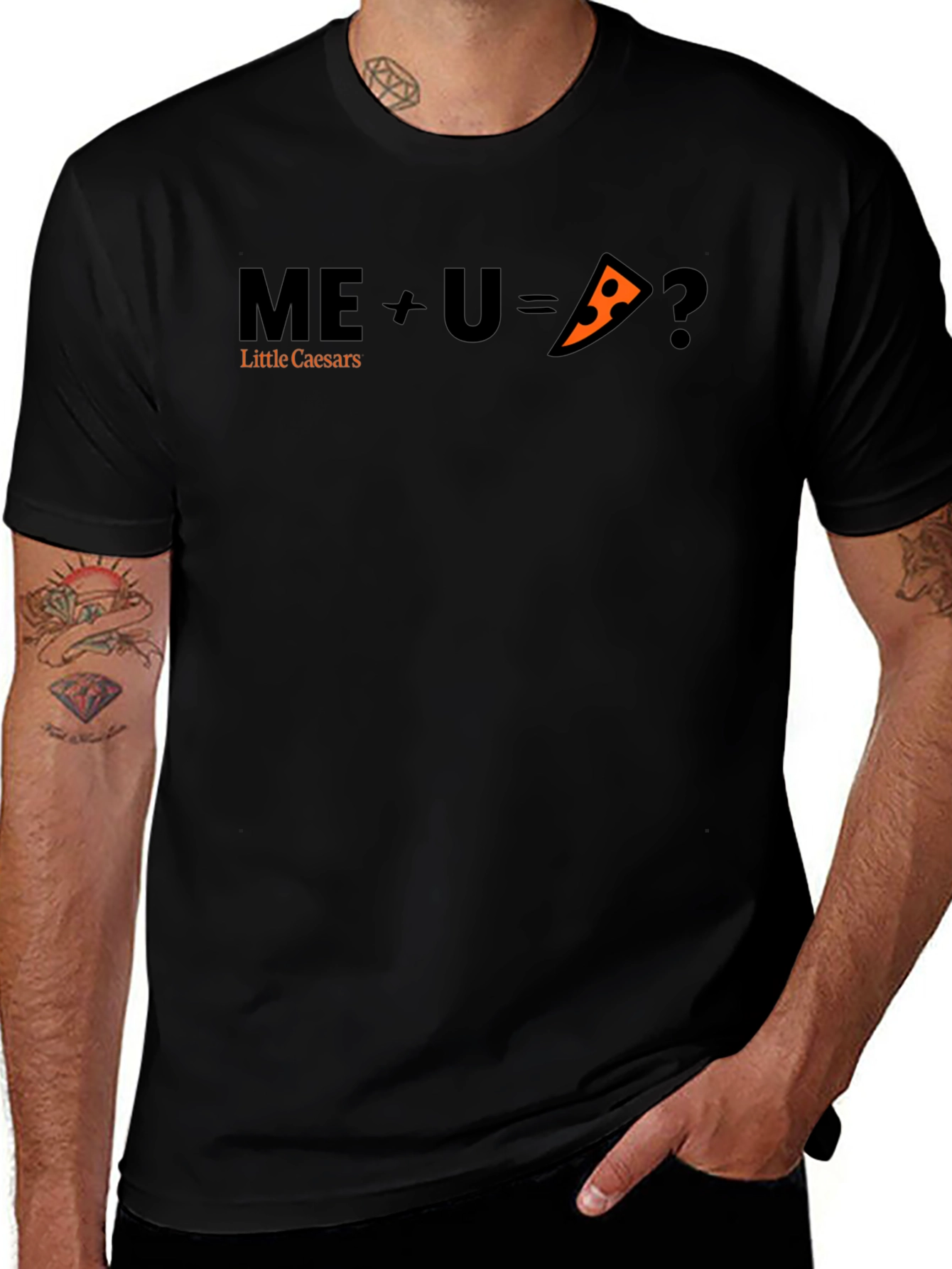 Little Caesars ME+U=Pizza Graphic T-Shirt