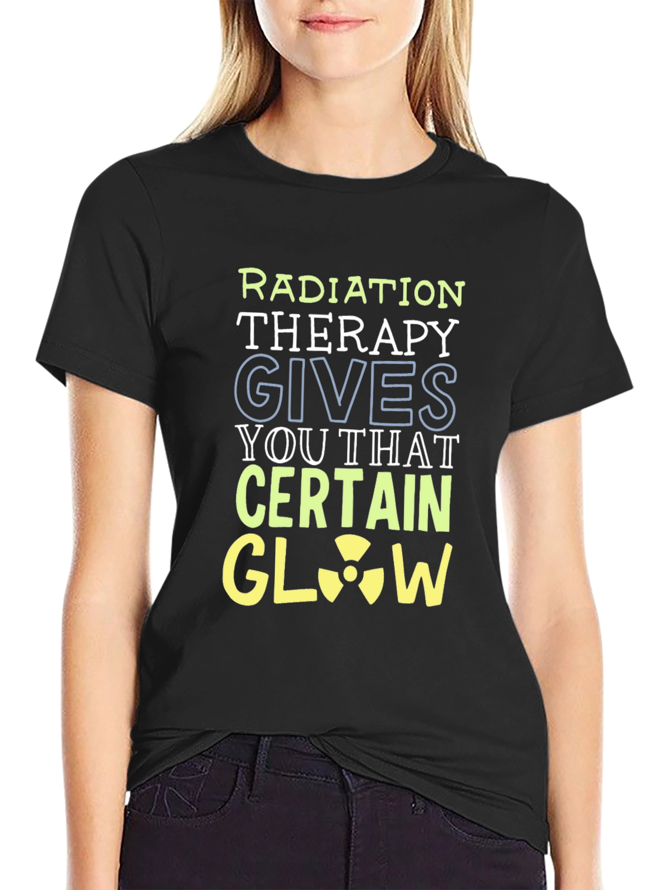 Radiation Therapy Glow Black Graphic T-Shirt