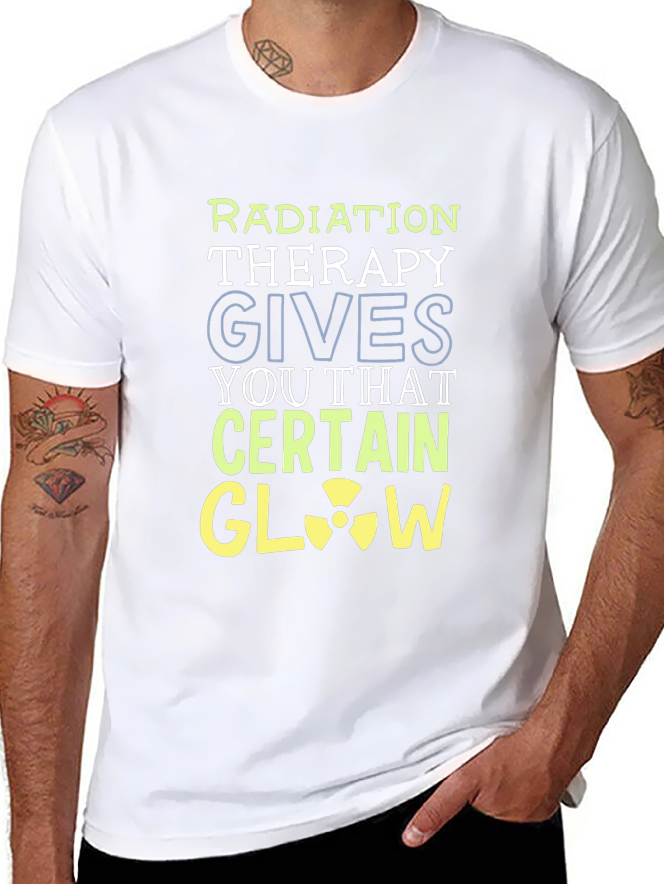 Radiation Therapy Glow Black Graphic T-Shirt