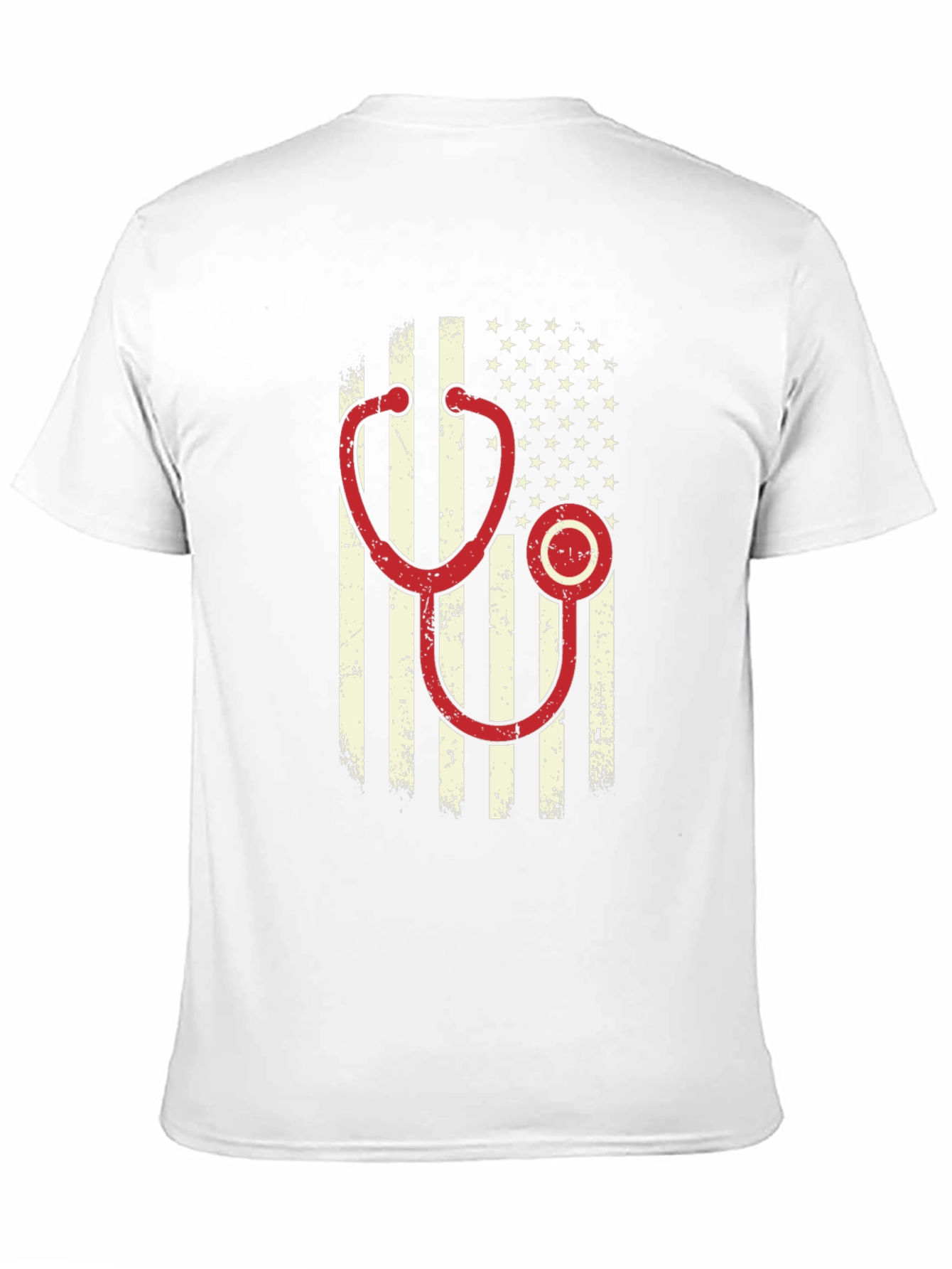 American Flag Stethoscope Graphic T-Shirt