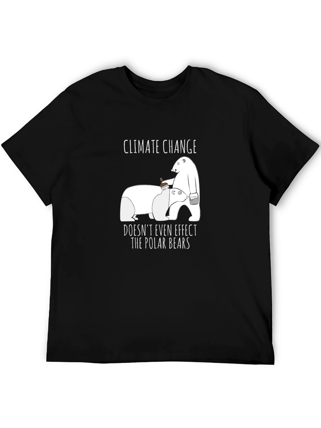 Climate Change Polar Bear T-Shirt - Funny Sarcastic Tee