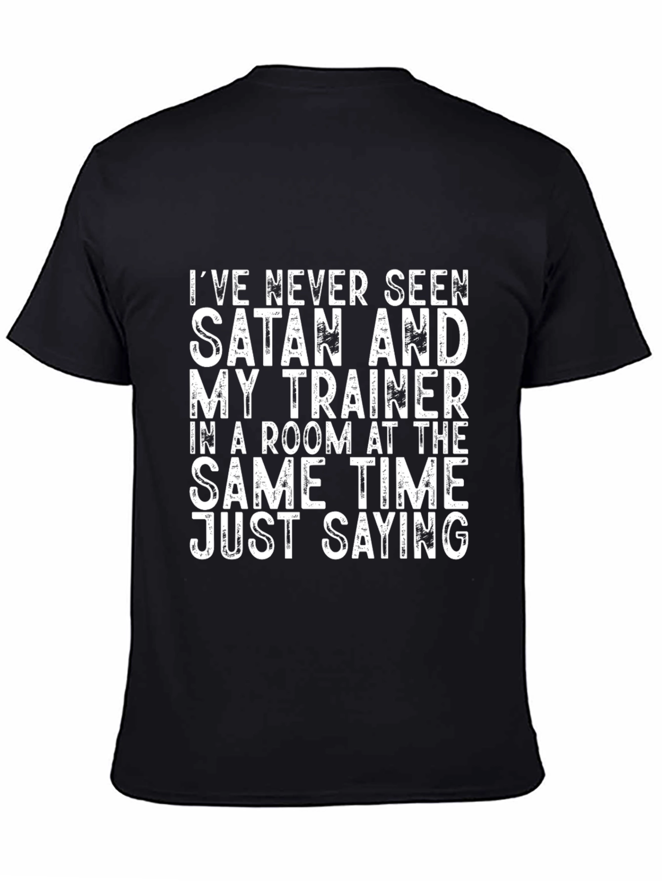 Satan and Trainer Funny Workout T-Shirt