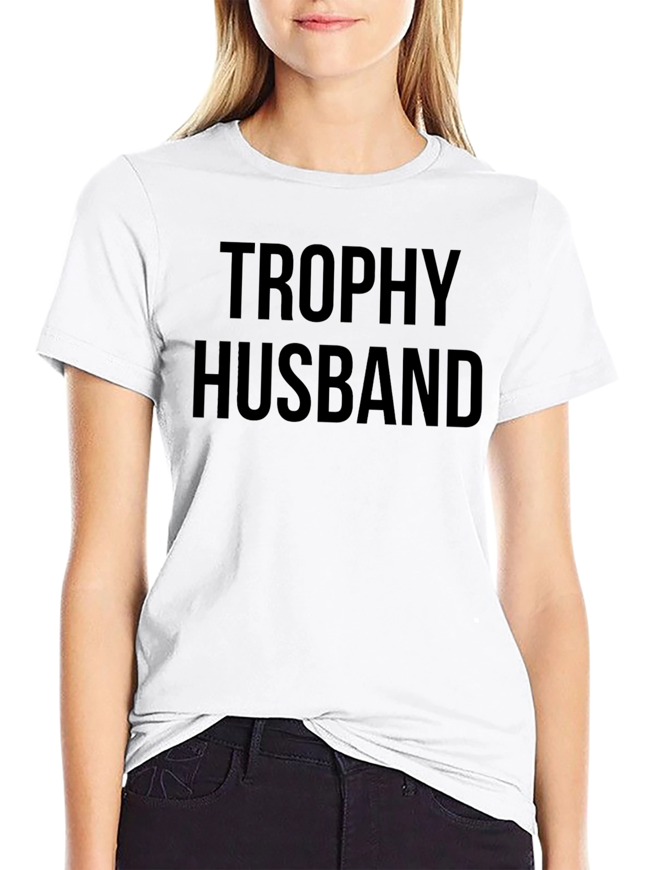 Trophy Husband Graphic Tee - Black Cotton T-Shirt