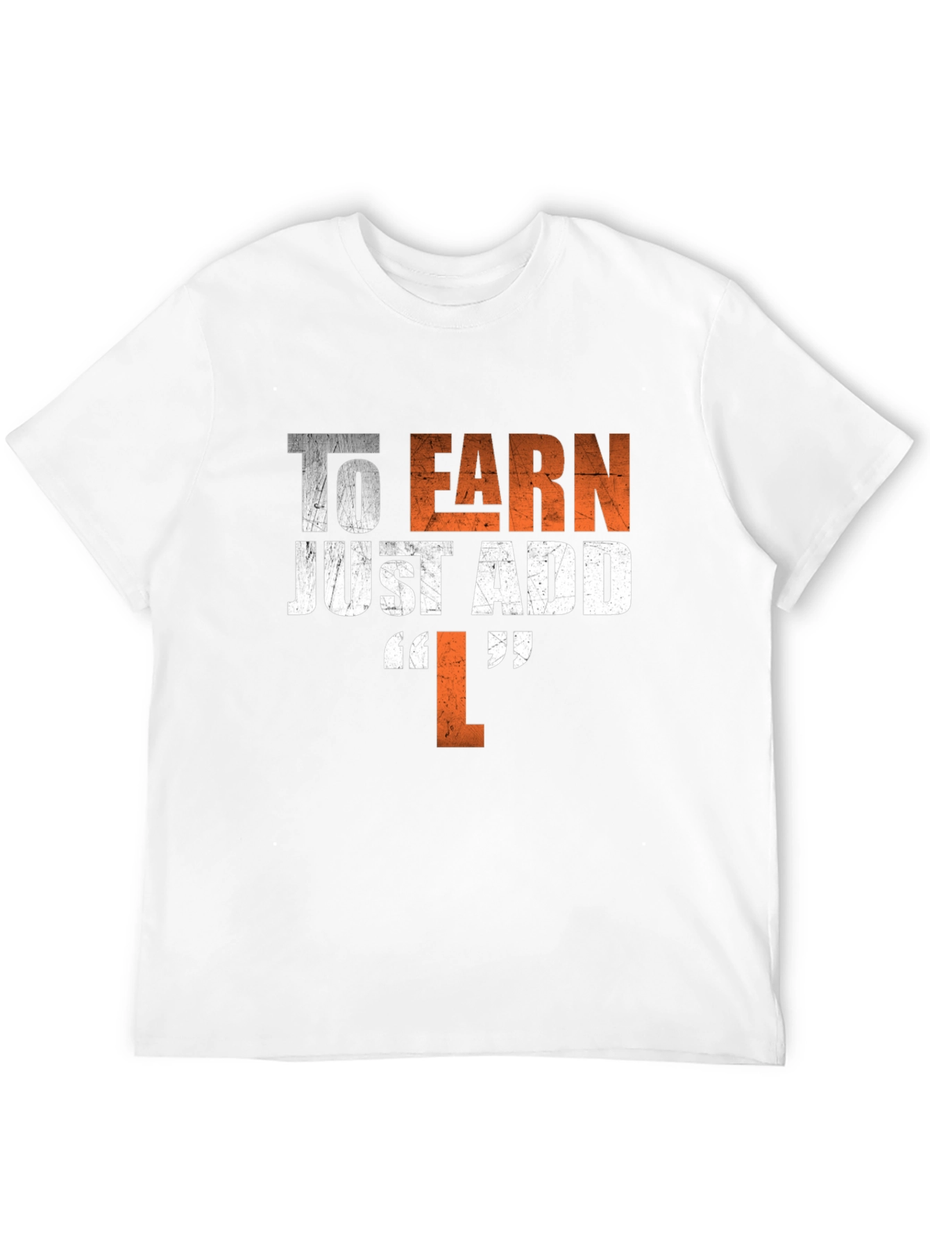 To Earn Just Add L Black Graphic T-Shirt