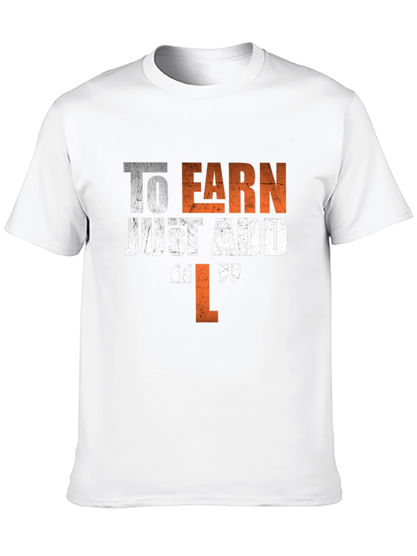 To Earn Just Add L Black Graphic T-Shirt