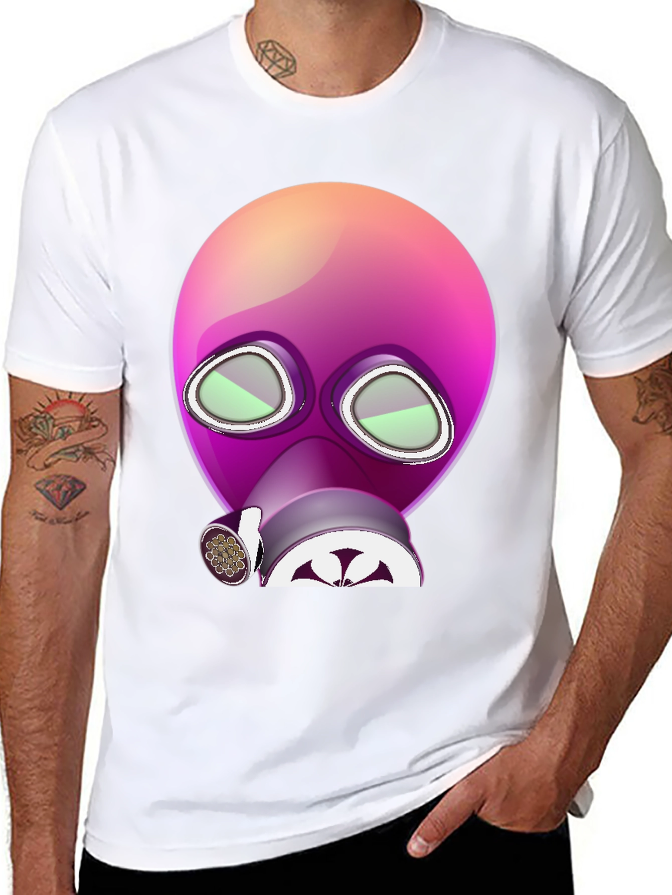 Gas Mask Graphic Tee - Cool Streetwear Design