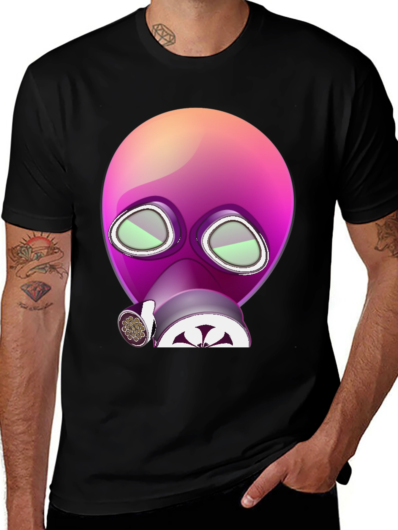 Gas Mask Graphic Tee - Cool Streetwear Design