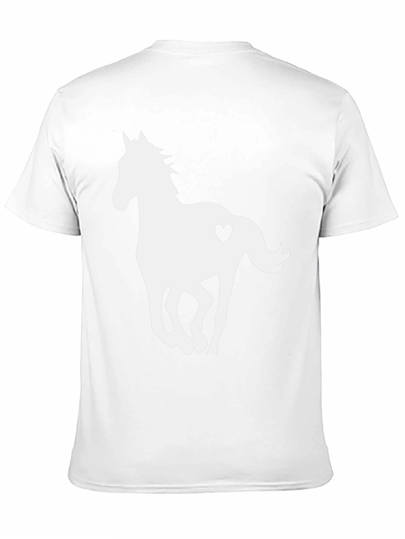 Black T-Shirt with Horse Heart Graphic